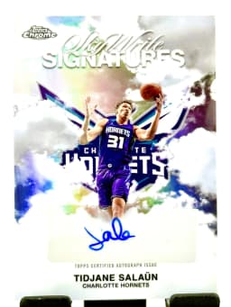 Tidjane Salaün #SWS-TS 2025-26 Topps Chrome Basketball Sky Write Signatures