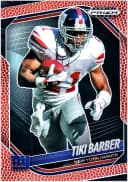 Tiki Barber #104 2025 Panini Prizm Black Prizms Football