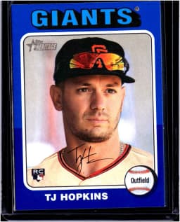 TJ Hopkins #628 Rookie Card 2024 Topps Heritage Dark Blue Border