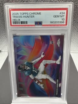 Travis Hunter #HX-24 Rookie Card 2025 Topps Chrome Football Helix