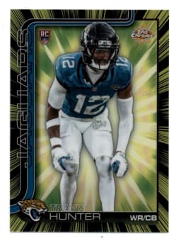 Travis Hunter #RR-4 Rookie Card 2025 Topps Chrome Football Chrome Radiating Rookies