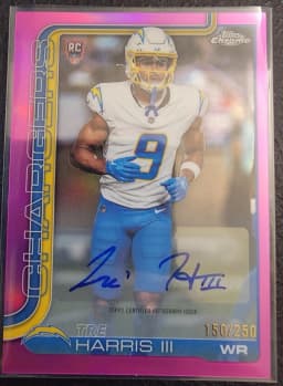 Tre Harris III #RA-TH Rookie Card 2025 Topps Chrome Football Rookies Autograph Variation