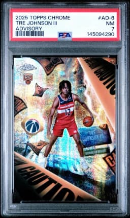 Tre Johnson III #AD-6 Rookie Card 2025-26 Topps Chrome Basketball Advisory