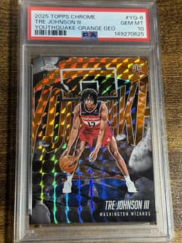 Tre Johnson III #YQ-6 Rookie Card 2025-26 Topps Chrome Basketball Youthquake