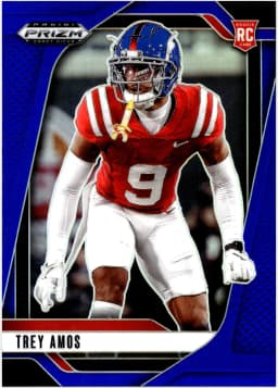 Trey Amos #89 Rookie Card 2025 Panini Prizm Draft Picks Prizms Blue