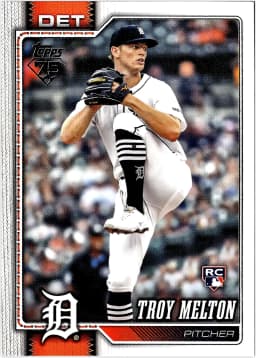 Troy Melton #212 Rookie Card 2026 Topps Series 1