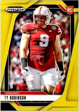 Ty Robinson #73 Rookie Card 2025 Panini Prizm Draft Picks Prizms Gold