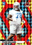 Tyleik Williams #397 Rookie Card 2025 Panini Mosaic Mosaic Red & Yellow