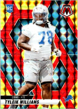 Tyleik Williams #397 Rookie Card 2025 Panini Mosaic Mosaic Red & Yellow