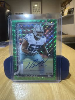 Tyler Booker #RA-TB Rookie Card 2025 Topps Chrome Football Rookies Autograph Variation