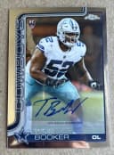 Tyler Booker #RA-TB Rookie Card 2025 Topps Chrome Football Rookies Autograph Variation