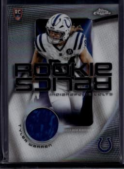 Tyler Warren #RR-TW Rookie Card 2025 Topps Chrome Football Topps Chrome Rookie Relics