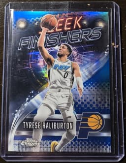 Tyrese Haliburton #SF-15 2025-26 Topps Chrome Basketball Sleek Finishers