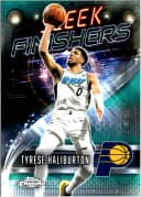 Tyrese Haliburton #SF-15 2025-26 Topps Chrome Sleek Finishers Aqua Refractor