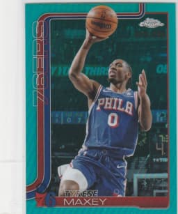 Tyrese Maxey #185 2025-26 Topps Chrome Basketball