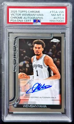 Victor Wembanyama #TCA-VW 2025-26 Topps Chrome Basketball Topps Chrome Autographs