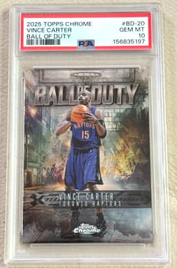 Vince Carter #BD-20 2025-26 Topps Chrome Basketball Ball Of Duty