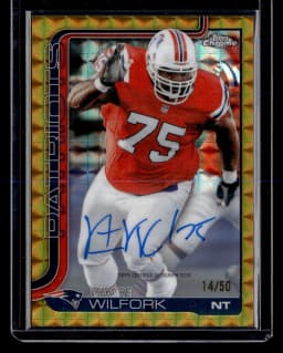 Vince Wilfork #CLA-VW 2025 Topps Chrome Football Chrome Legends Autographs