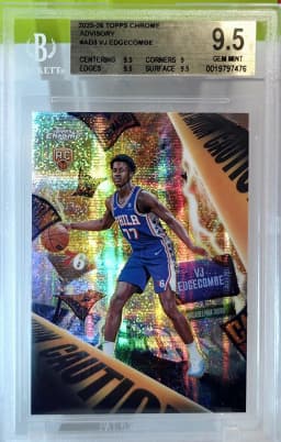 VJ Edgecombe #AD-3 Rookie Card 2025-26 Topps Chrome Basketball Advisory