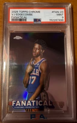 VJ Edgecombe #FAN-23 Rookie Card 2025-26 Topps Chrome Basketball Fanatical