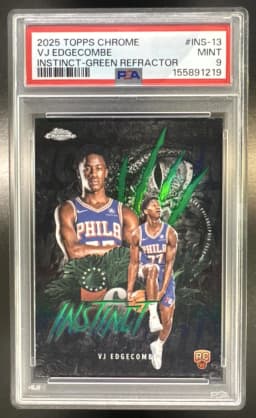VJ Edgecombe #INS-13 Rookie Card 2025-26 Topps Chrome Basketball Instinct
