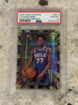 VJ Edgecombe #RR-3 Rookie Card 2025-26 Topps Chrome Basketball Radiating Rookies