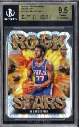 VJ Edgecombe #RS-18 Rookie Card 2025-26 Topps Chrome Basketball Rock Stars