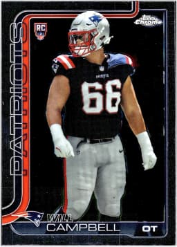 Will Campbell #379 Rookie Card 2025 Topps Chrome Football