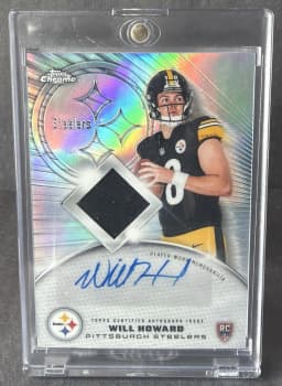 Will Howard #RPA-WH Rookie Card 2025 Topps Chrome Football Topps Chrome Rookie Patch Autographs