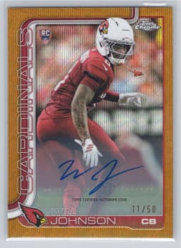 Will Johnson #RRA-WJ Rookie Card 2025 Topps Chrome Football Rookie Autographs Variation