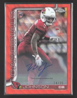 Will Johnson #RRA-WJ Rookie Card 2025 Topps Chrome Football Rookie Autographs Variation