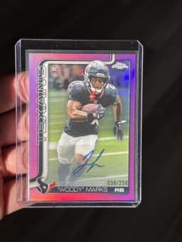 Woody Marks #RA-WMA Rookie Card 2025 Topps Chrome Football Rookies Autograph Variation