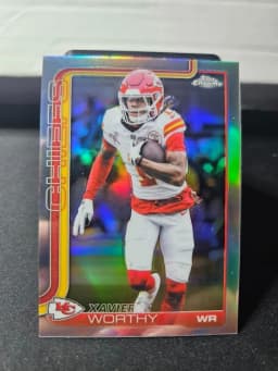 Xavier Worthy #BA-XW 2025 Topps Chrome Football Base Cards Autograph Variation