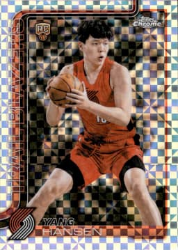 Yang Hansen #166 X-Fractor Rookie Card 2025-26 Topps Chrome Basketball