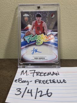 Yang Hansen #FS-YH Rookie Card 2025-26 Topps Chrome Basketball Future Stars Autographs