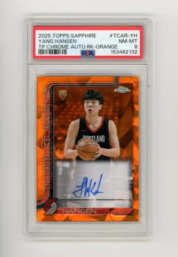 Yang Hansen #TCAR-YH Rookie Card 2025-26 Topps Chrome Basketball Topps Chrome Autographs Rookies