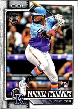 Yanquiel Fernández #116 Rookie Card 2026 Topps Series 1