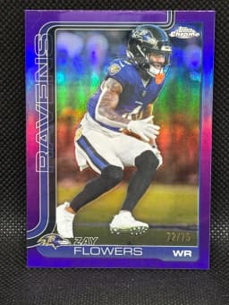 Zay Flowers #22 2025 Topps Chrome Football